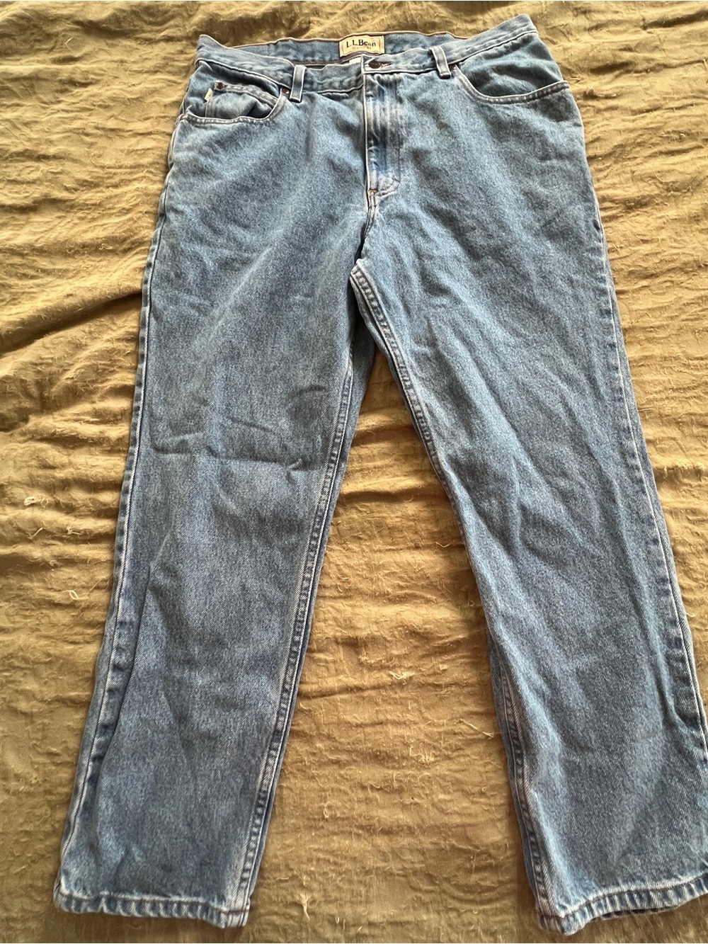 L.L.Bean Men’s Classic Fit Cotton Light Wash Straight Leg Jeans Size 35x28